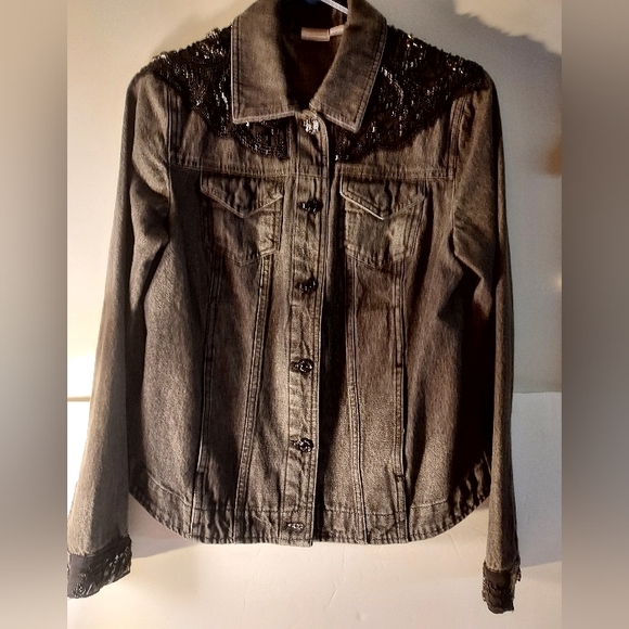 Chico's Jackets & Blazers - Chicos Demin Black Womens Jacket